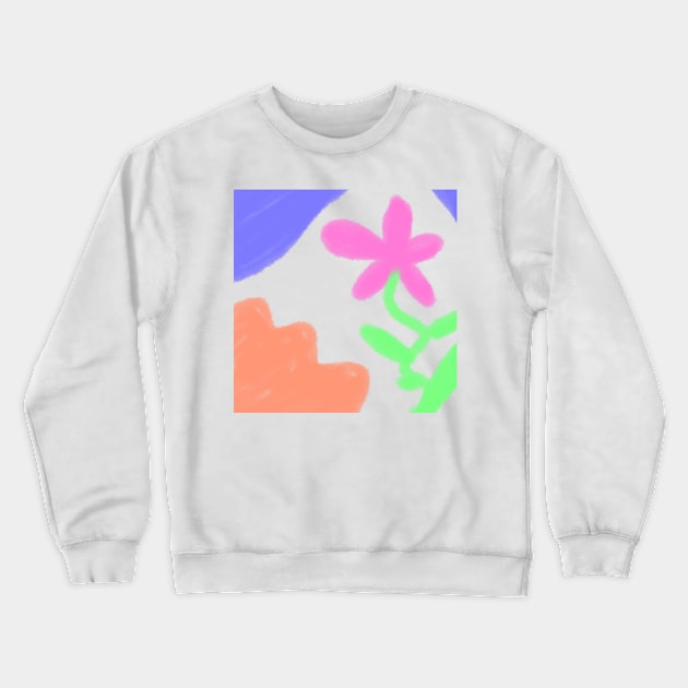 Pink blue green watercolor abstract art Crewneck Sweatshirt by Artistic_st